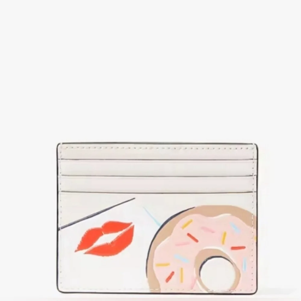💕▪️KATE SPADE▪️ COFFEE BREAK DONUT SLIM CARD CASE ( collectors item)